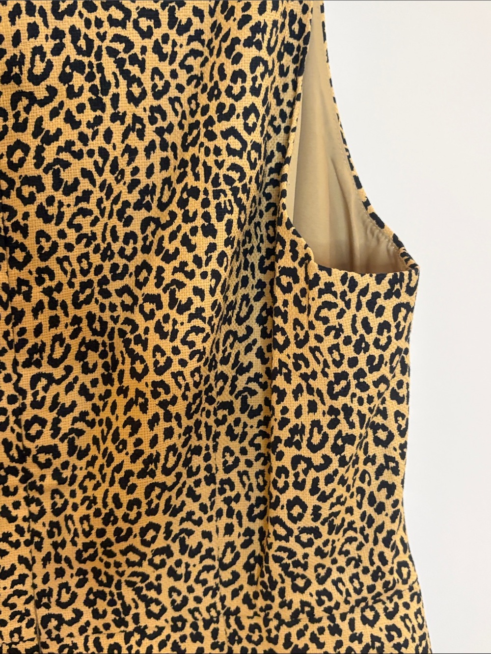 EUC J. Crew Leopard Print Midi Sheath Dress in Tan and Black - Picture 9 of 14